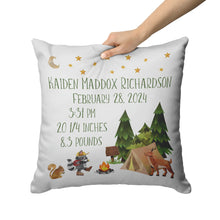 Kaiden Birth Stats Pillow
