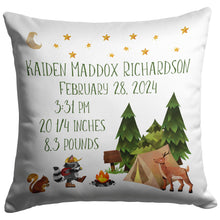 Kaiden Birth Stats Pillow