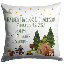 Kaiden Birth Stats Pillow