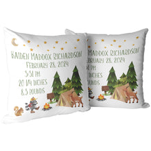 Kaiden Birth Stats Pillow