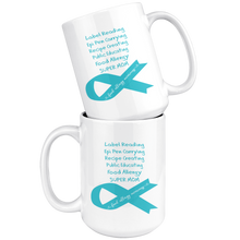 Label Reading Super Mom Food Allergy Awareness Mug