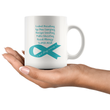 Label Reading Super Mom Food Allergy Awareness Mug