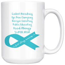 Label Reading Super Mom Food Allergy Awareness Mug