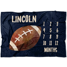 Boys Football Milestone Blanket