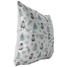 Winter Penguin Throw Pillow