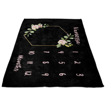 Vanessa Pink and Gold Milestone Blanket