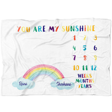 reina shoshana- rainbow baby blanket