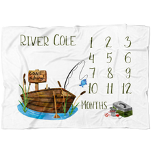 River Cole 40x30 Fishing Milestone Blanket