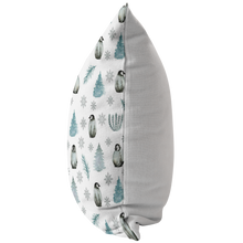 Winter Penguin Throw Pillow
