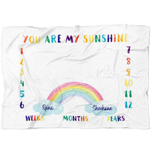 reina shoshana- rainbow baby blanket MORE SPACE