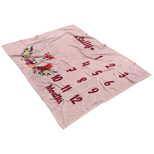 Floral Fox- Milestone Blanket