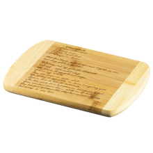 Custom Engraved Cutting Board From Handwritten Recipe