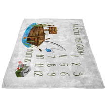 Watch Me Grow- 60x50" Fishing Milestone Blanket