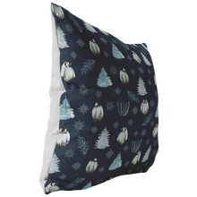 Winter Penguin Pillow- Navy