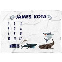 James Kota 60x50 Shark Milestone Blanket