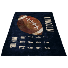 Boys Football Milestone Blanket