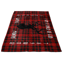 I am child of God Plaid Deer Milestone Blanket