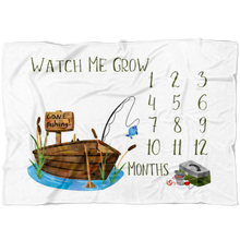 Watch Me Grow- 60x50" Fishing Milestone Blanket