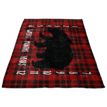 NEW Black Bear on Plaid WMY Milestone Blanket