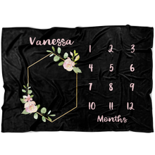 Vanessa Pink and Gold Milestone Blanket