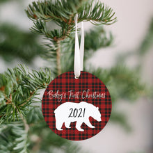 Plaid Bear Baby's First Christmas 2021 Ornament BUY3GETONE