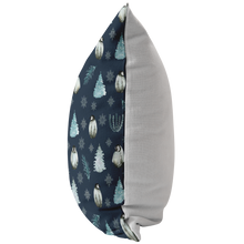 Winter Penguin Pillow- Navy