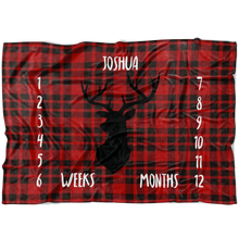 Joshua Plaid Deer Milestone Blanket