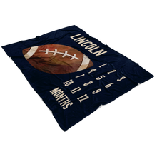 Boys Football Milestone Blanket