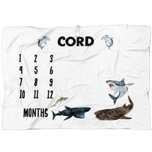 Cord Shark Milestone Blanket