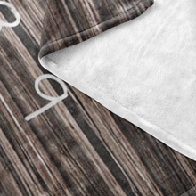 White Antlers on Dark Wood Milestone Blanket