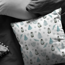 Winter Penguin Throw Pillow