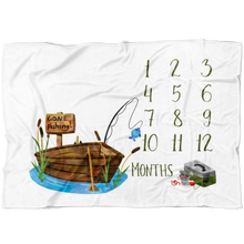 Boys Fishing Milestone Blanket