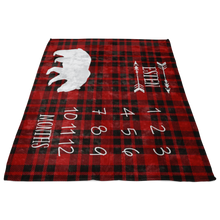 Esten Plaid Bear with Arrows Milestone